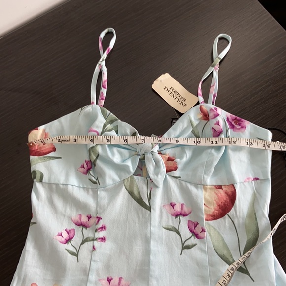 Forever 21 Floral Tank Tie Front Tropical Romper - Picture 7 of 10